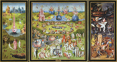 Hieronymus Bosch paints the Garden of Earthly Delights